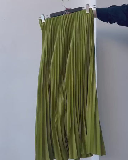 CH # 367 Chakoor's Serenade in Silk Luxe Pleated Skirt for Casual Couture (NO REFUND NO EXCHANGE)