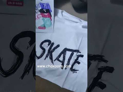 CH # 444 Spring Vibes Colorful Skate Printed Top & Boxer Set