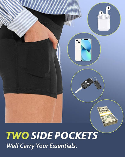 CH # 575 High Waist Lycra Tummy Control Gym Shorts – Women’s Fitness, Yoga & Running Wear