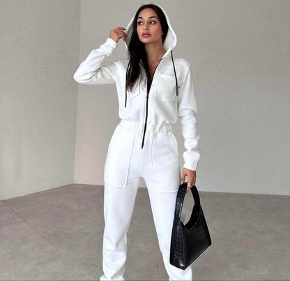 ch # 524 Dual-Pocket Fleece Romper for Chilly Days