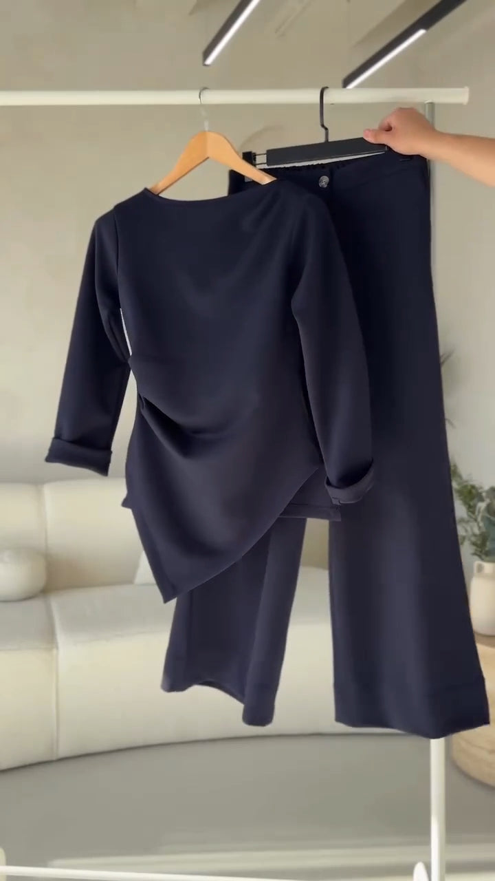 Ch 579 Chakoor Cross Notch Western Winter Fleece Co ords Set