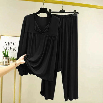 Sw # 0089 Contrast Collar Plates Style Lounge Wear/ Sleepwear - - sale
