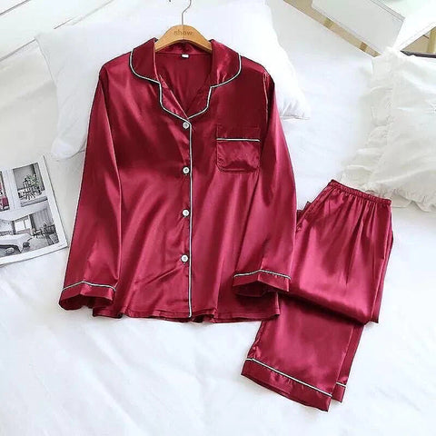 Chakoor Silk Luxurious Slumber Pyjama Set full sleeves for woman