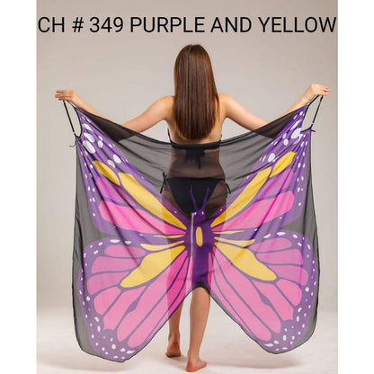 ch # 349 butterfly maxi beach wrap