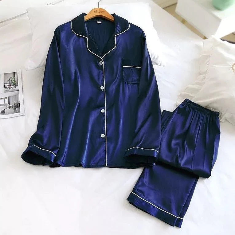 Chakoor Silk Luxurious Slumber Pyjama Set full sleeves for woman