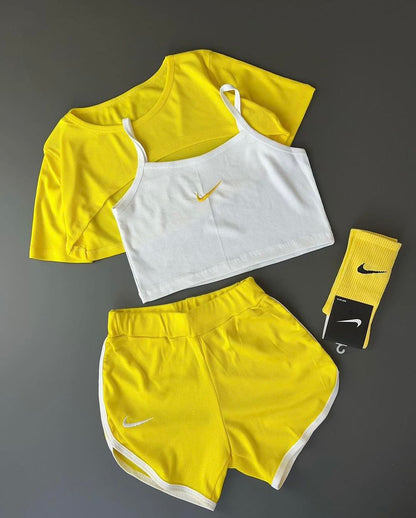 Ch # 459 Matching tripe set upper shirt inner shirt with boxer short for women