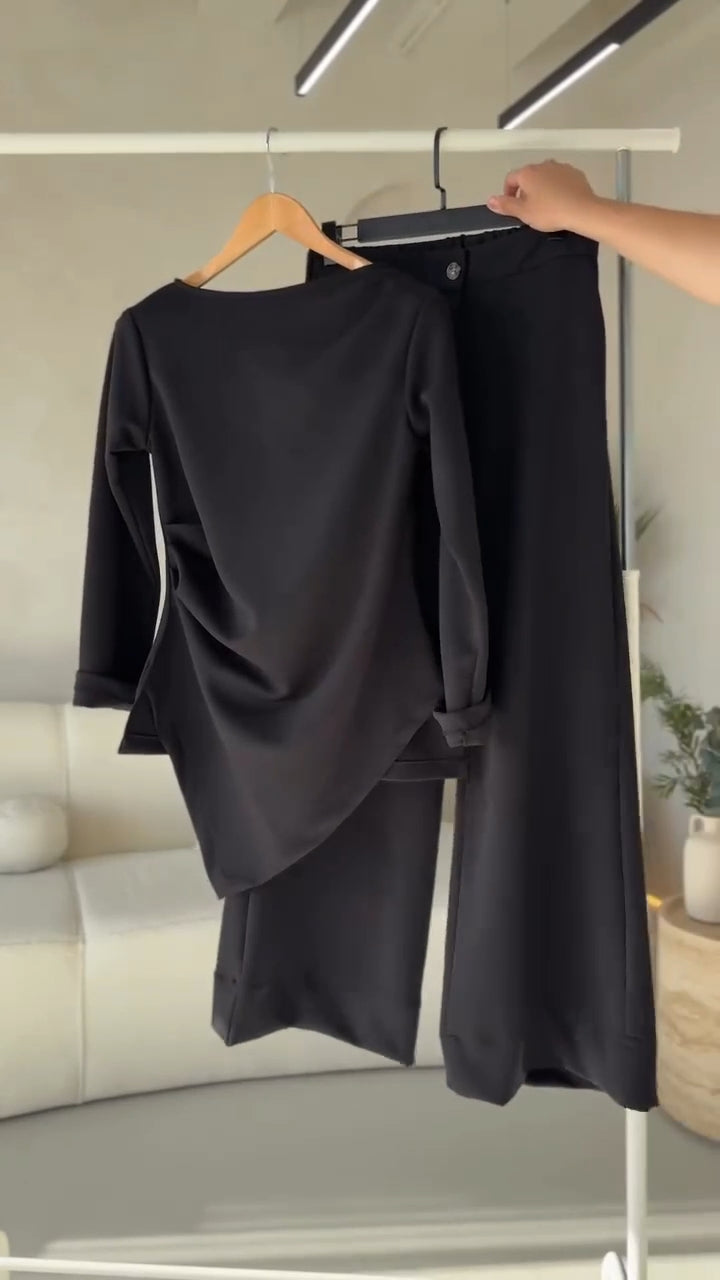 Ch 579 Chakoor Cross Notch Western Winter Fleece Co ords Set