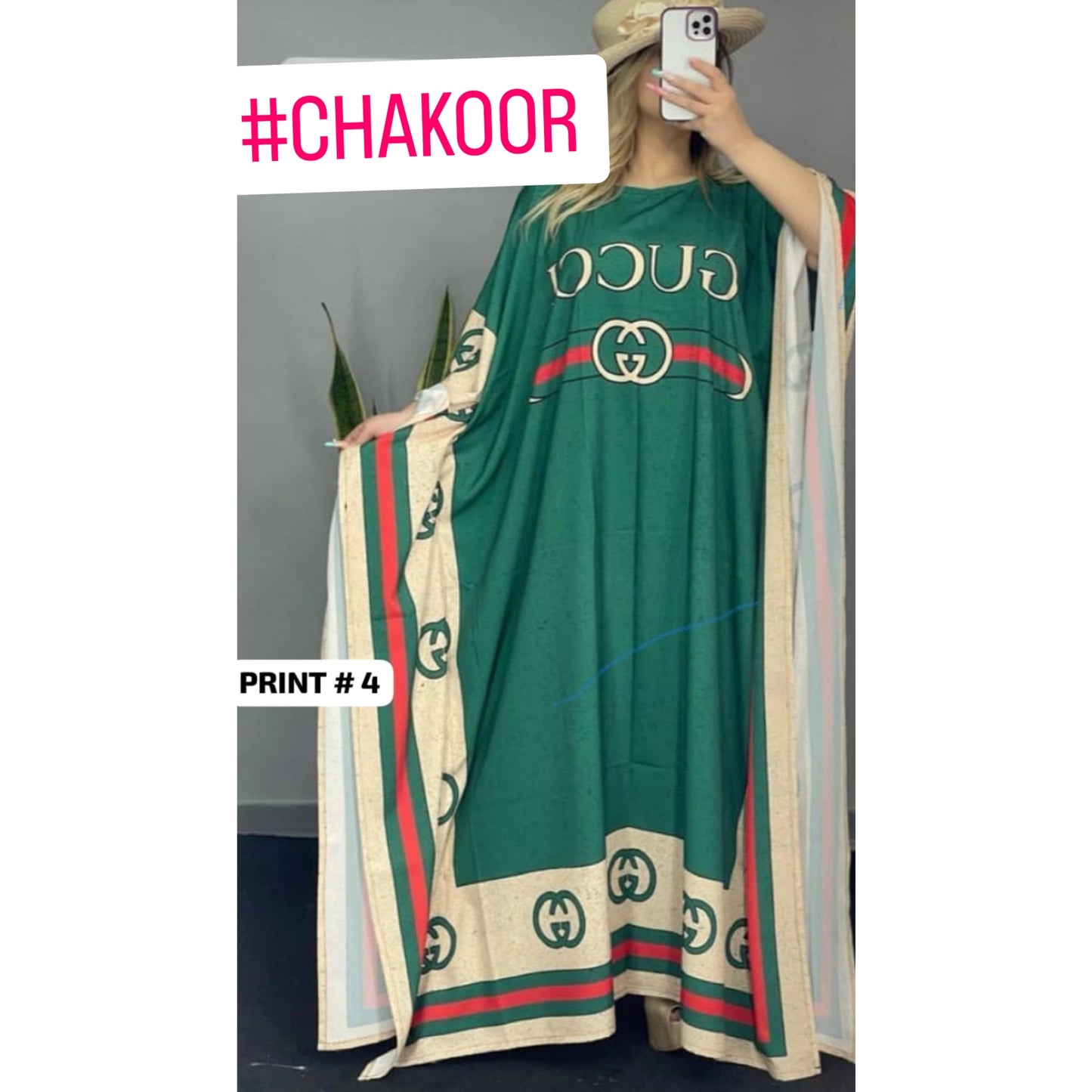 Ch # 409 Chakoor Long Artistic Shamoz Silk Kaftaan