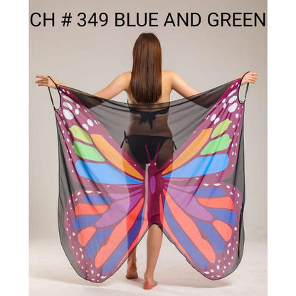 ch # 349 butterfly maxi beach wrap