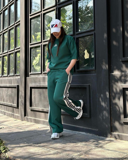 Ch # 416 Chakoor side stripes T shirt and Jogger pant - - sale
