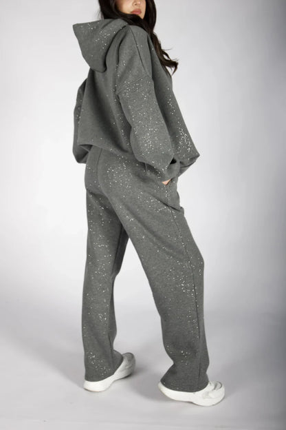 CH 609 -GlitterBlend Fleece Tracksuit - Chakoor