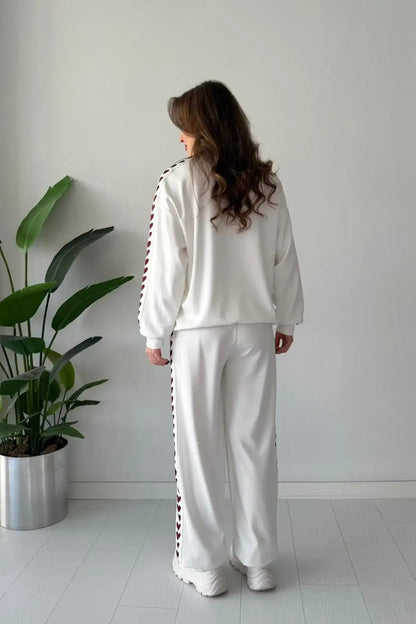 CH 588 Chakoor Side Heart printed warm winter fleece co ord Set