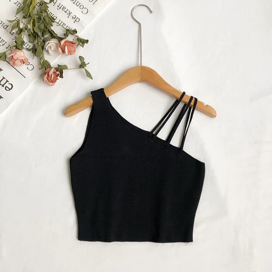 chakoor triple straps toga crop top Ly # 003