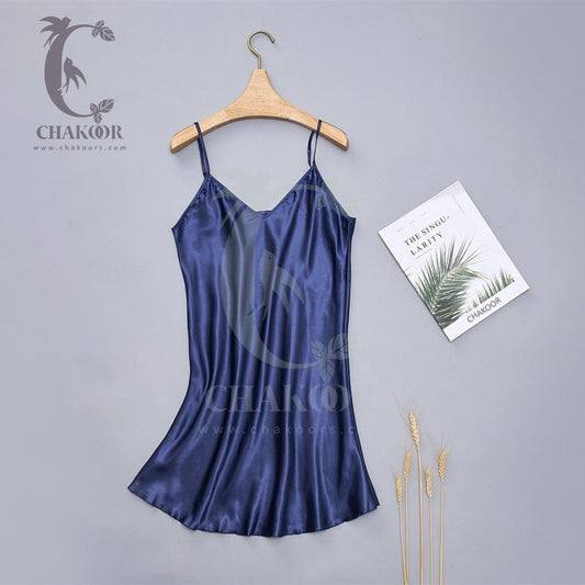 Chakoor long silk intimate casual women sleepwear top chk # P40