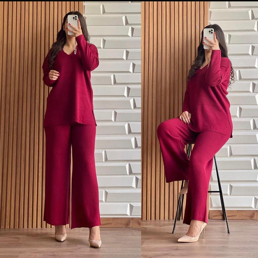 Chakoors 2 Pcs V Neck Winter Outfit LY-0017