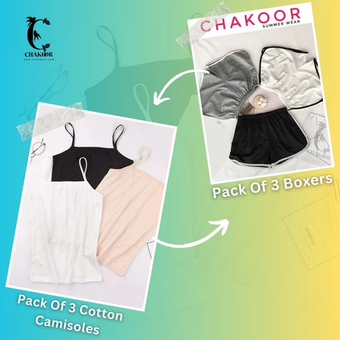 Chakoor Pack of 3 Camisoles - - - - - - Pack of 3  boxer