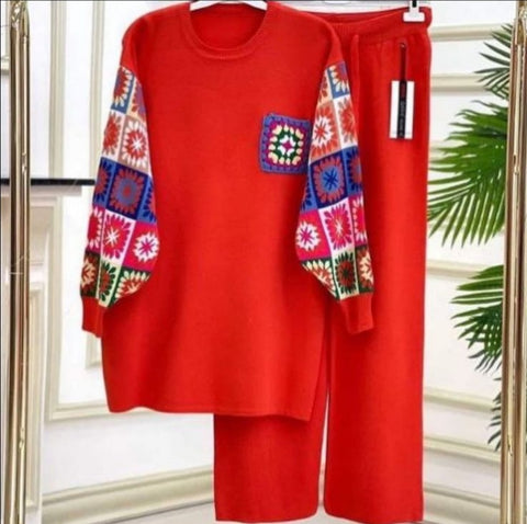 chakoor fleece 2 pieces printed outfit CH # 321