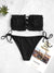 Chakoor Bikini Set Ruffle Strapless Tie Side Bikini Women Swimwear Sexy High Cut Strapless Low Waisted Bikini CH # 314