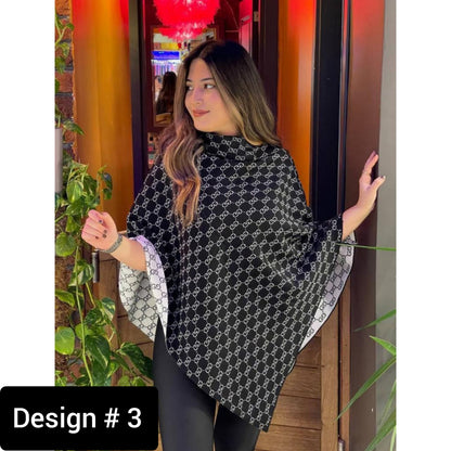winter free fall fleece poncho